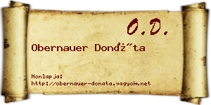 Obernauer Donáta névjegykártya